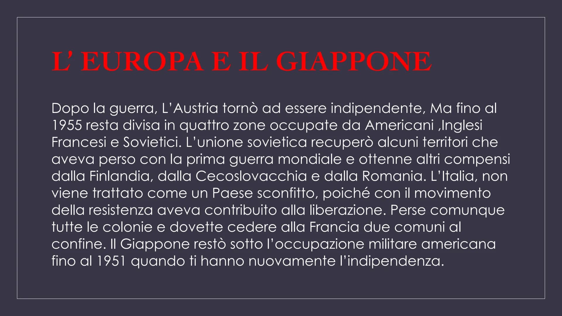 
<p>Durante il secondo dopoguerra, il mondo attraversò un periodo di profonda trasformazione a causa della Seconda Guerra Mondiale e della n