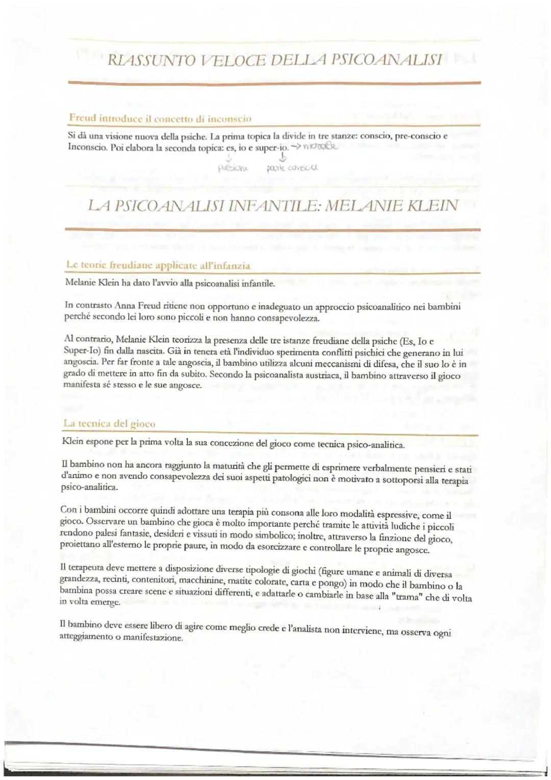 La psicoanalisi infantile / Melanie Klein, Donald Winnicott & Renè Spitz