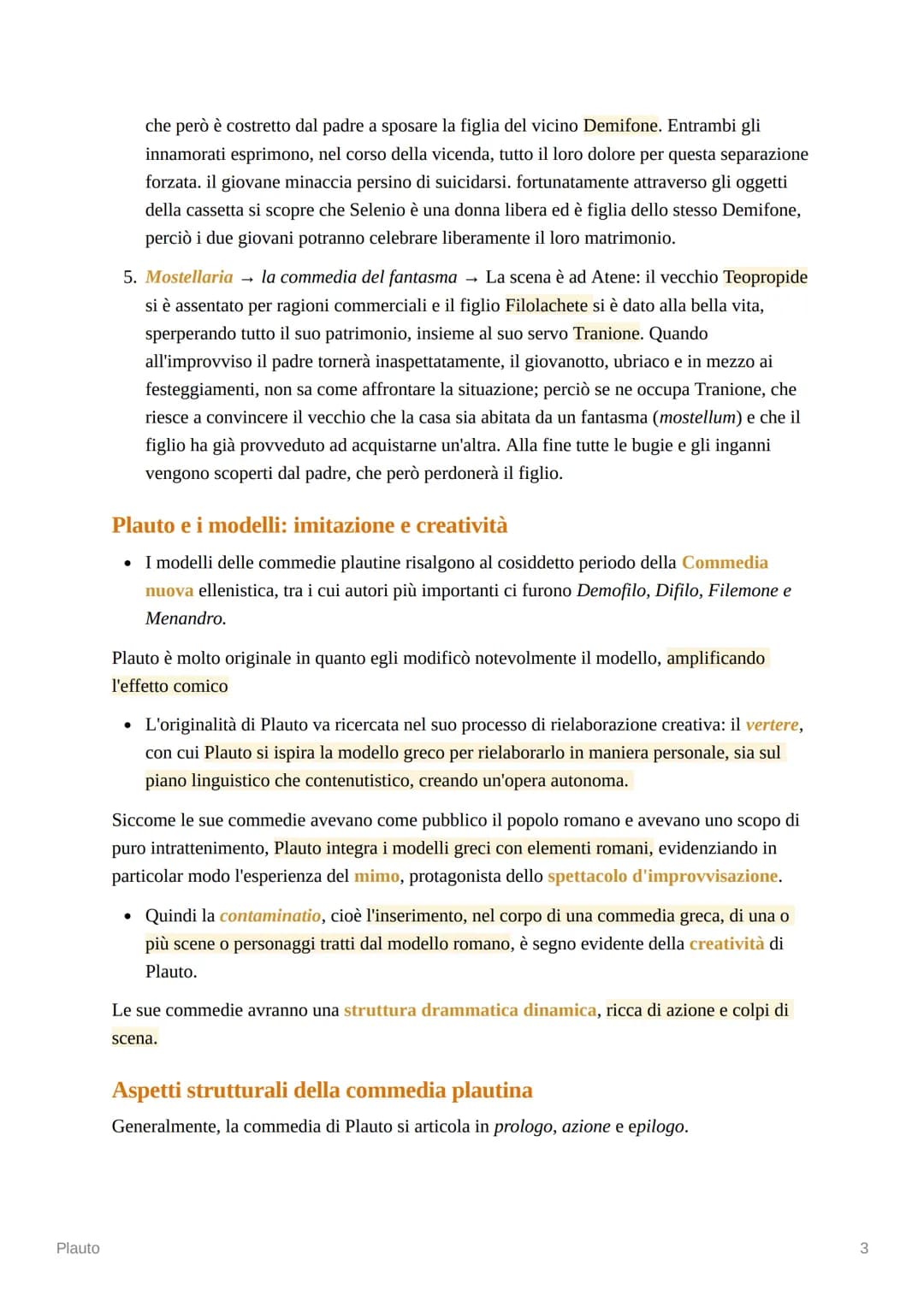 Plauto
Plauto
Le notizie biografiche
• Non abbiamo molte notizie biografiche di Plauto. Egli, nonostante fosse italico, aveva i
tria nomina 
