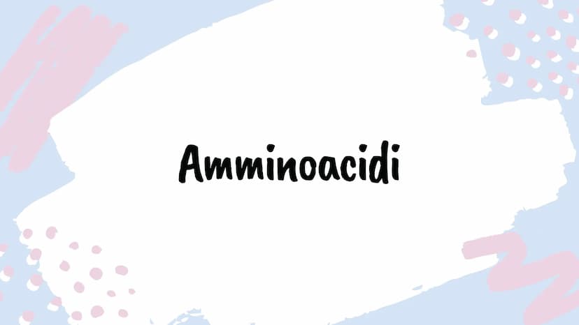 PRESENTAZIONE DI MESSINE O REBECCA
Amminoacidi e Proteine
T Indice:
• Amminoacidi
• Struttura
• Funzione
• Classificazione
Sintesi
• Nomencl