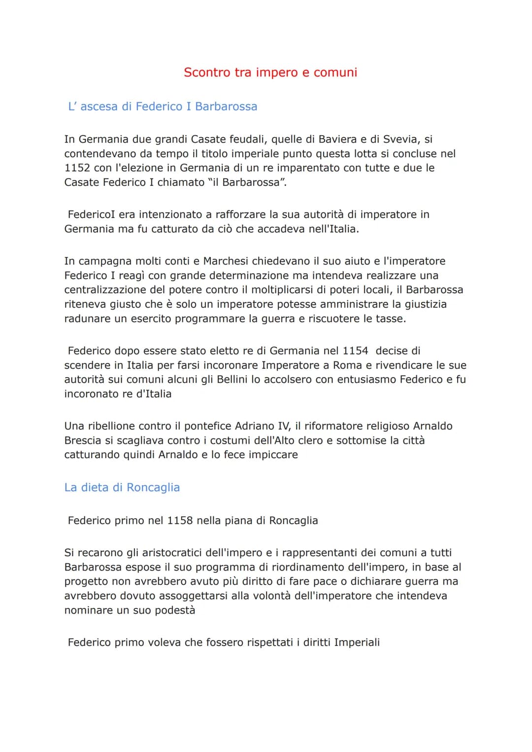 La nascita del Comune
I centri urbani crescono di importanza
Tra il IX e il X secolo avvennero importanti cambiamenti. nelle città dalla
cre