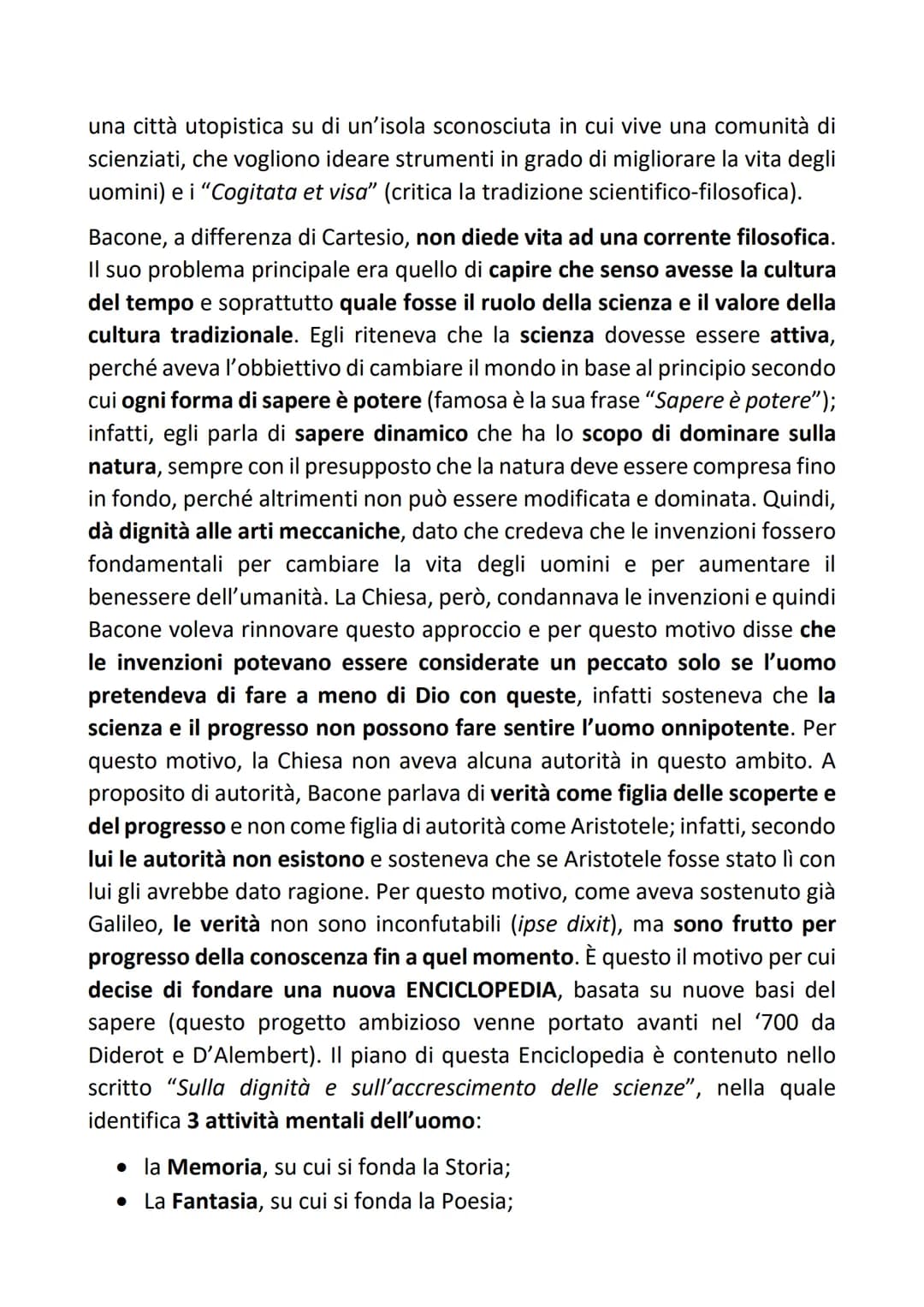 BACONE
Bacone è il Secondo Filosofo del Metodo e può essere considerato il
Profeta della Tecnica, nonché un grande spregiudicato.
Francesco 