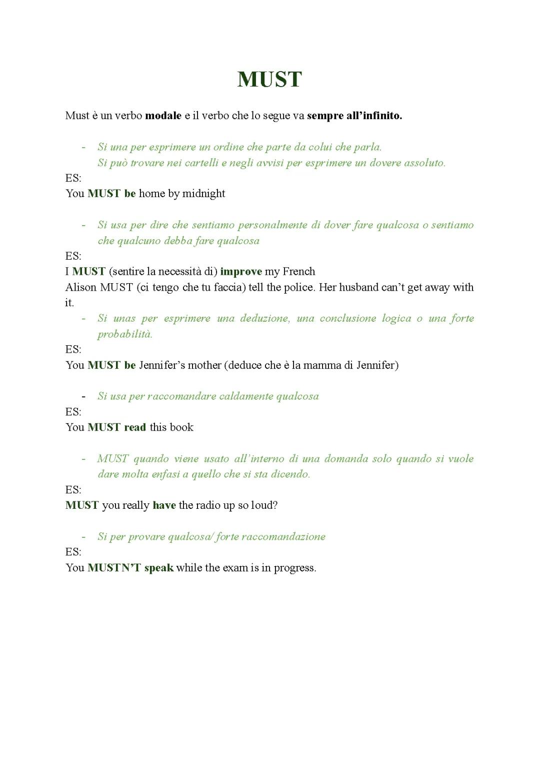 Capire il vero dovere: l'uso di MUST, HAVE TO, NEED, SHOULD/OUGHT TO