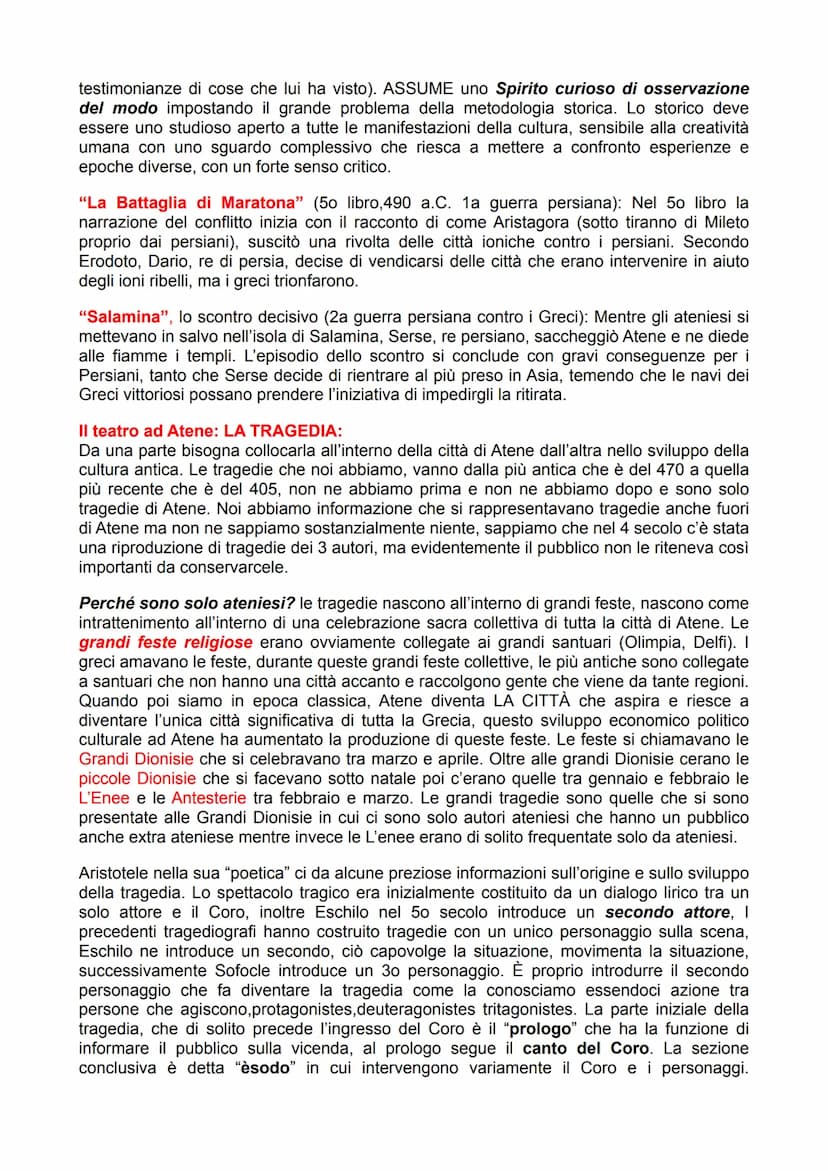 Erodoto: le storie
Si possono dividere in due grandi sezioni. La prima, dal libro 40, dove parla dei diversi
paesi che vennero a far parte d