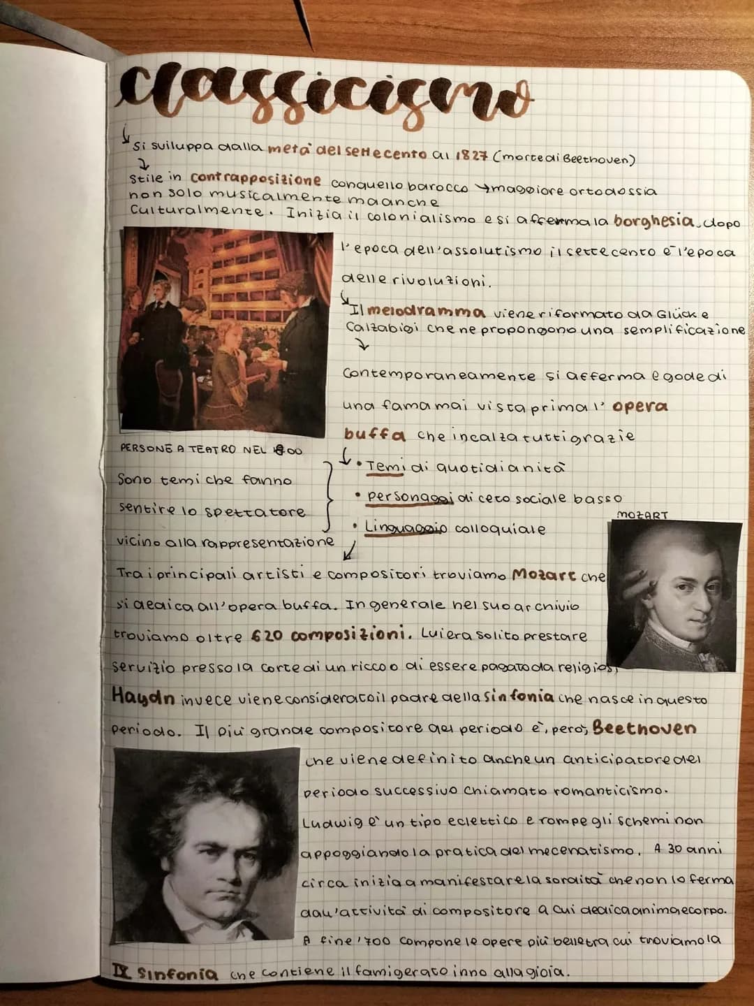 
<p>Il classicismo è un periodo storico che si sviluppa dalla metà del settecento fino al 1827, anno della morte di Beethoven. Questo stile 
