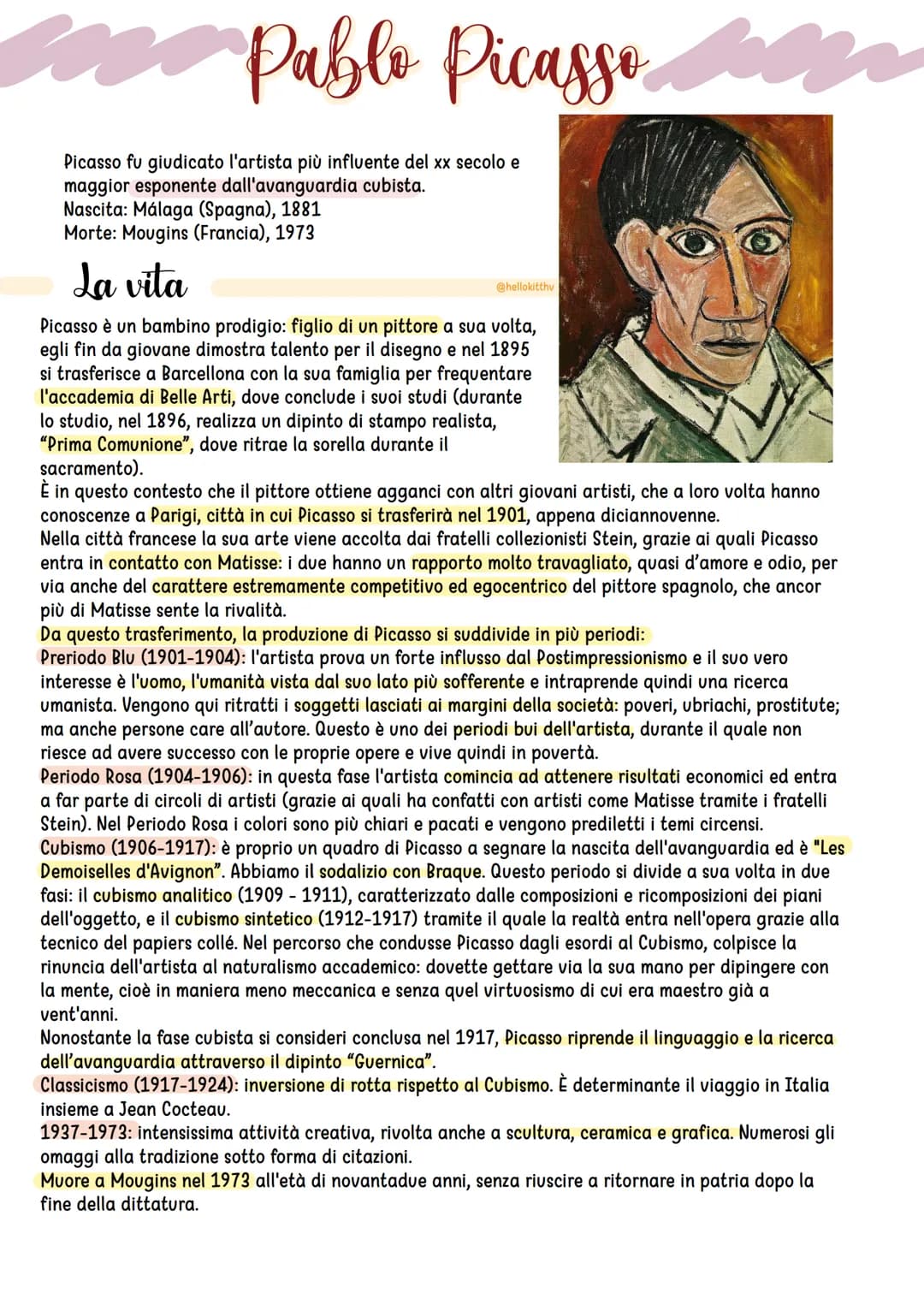 Les Demoiselles d'Avignon
I
Tro
Schema struttura
compositiva
@hellokitthv Guernica
Dati
Datazione: 1937
Dimensioni: 349 x 777 cm
Tecnica: ol