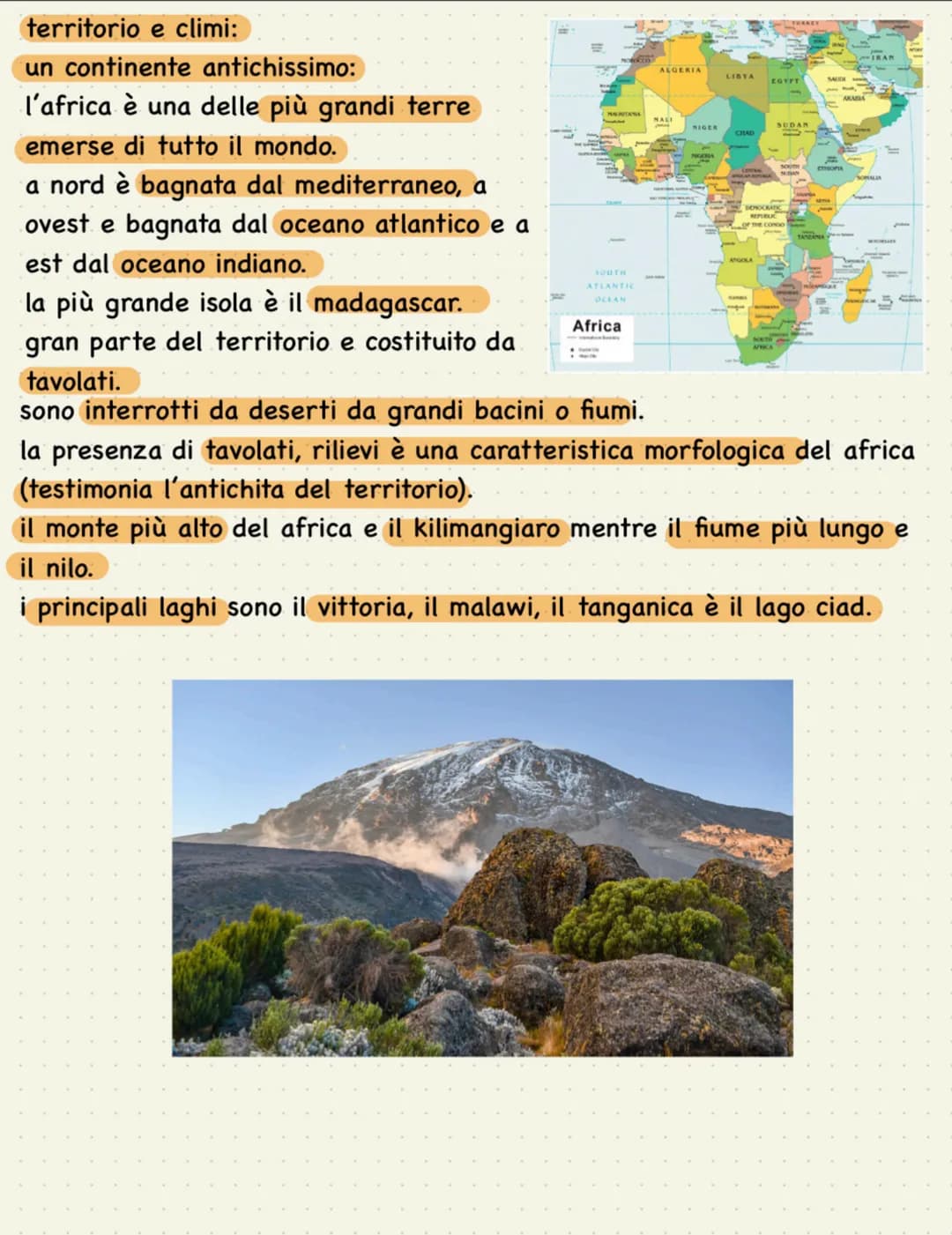 territorio e climi:
un continente antichissimo:
l'africa è una delle più grandi terre
emerse di tutto il mondo.
a nord è bagnata dal mediter