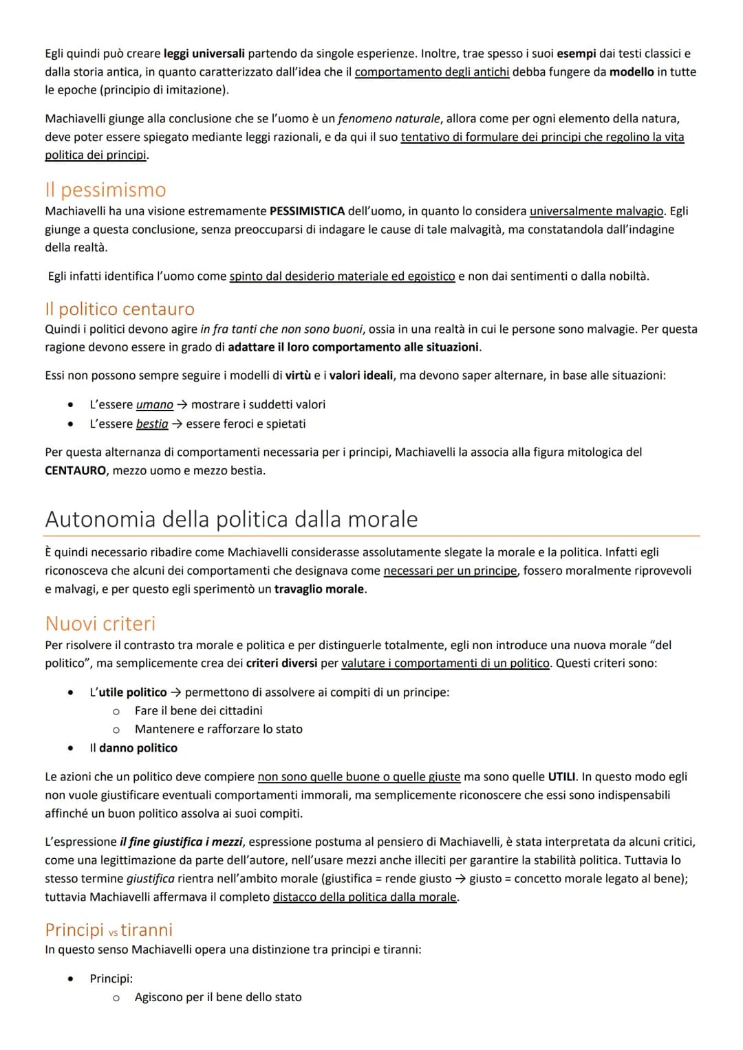 Vita
Machiavelli è un innovatore in quanto introduce il metodo della scienza moderna, e lo applica alla scienza politica. Questo
metodo si b