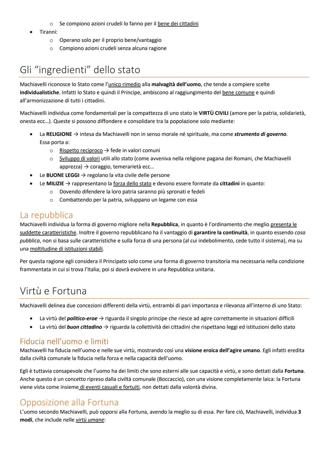 Vita
Machiavelli è un innovatore in quanto introduce il metodo della scienza moderna, e lo applica alla scienza politica. Questo
metodo si b