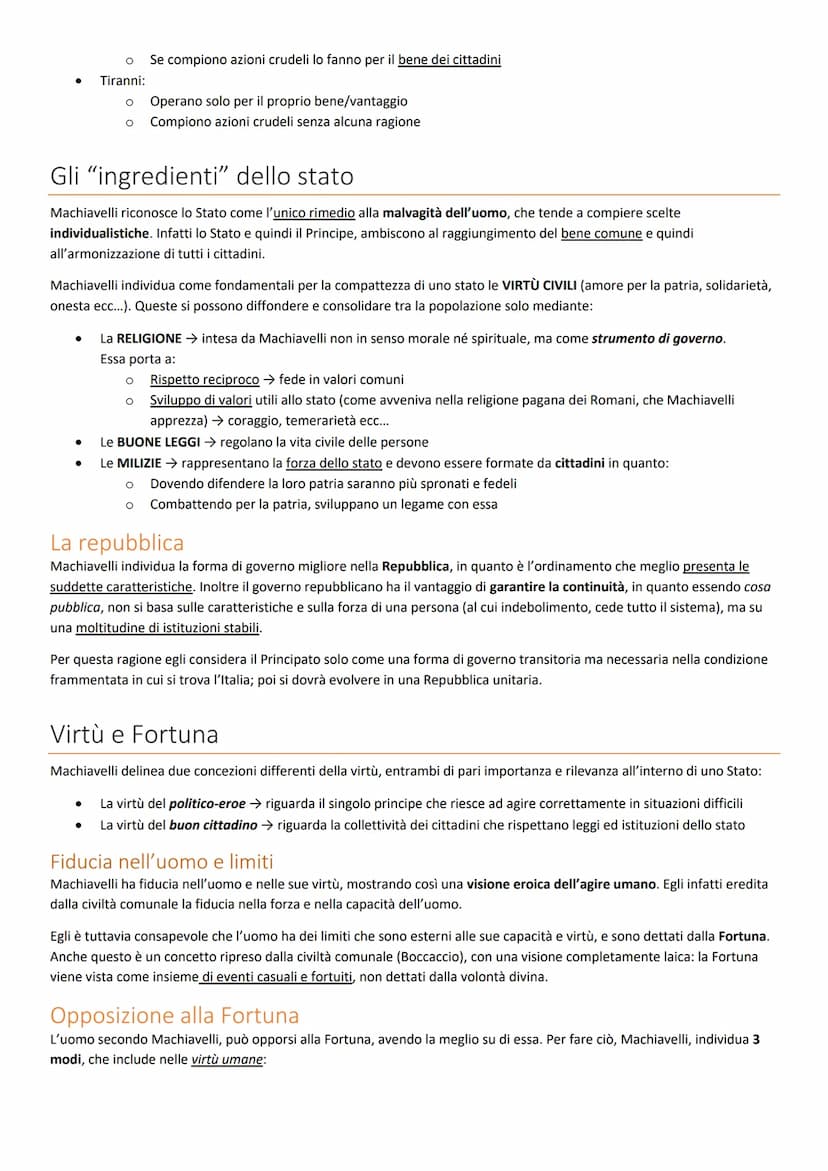 Vita
Machiavelli è un innovatore in quanto introduce il metodo della scienza moderna, e lo applica alla scienza politica. Questo
metodo si b
