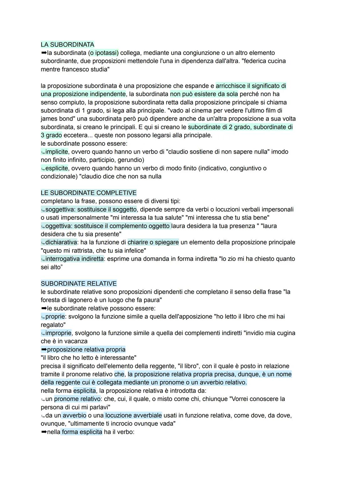 # L'analisi del periodo

➡La frase complessa o periodo è un testo formato dall'unione di due o più proposizioni in
un'unica struttura lingui