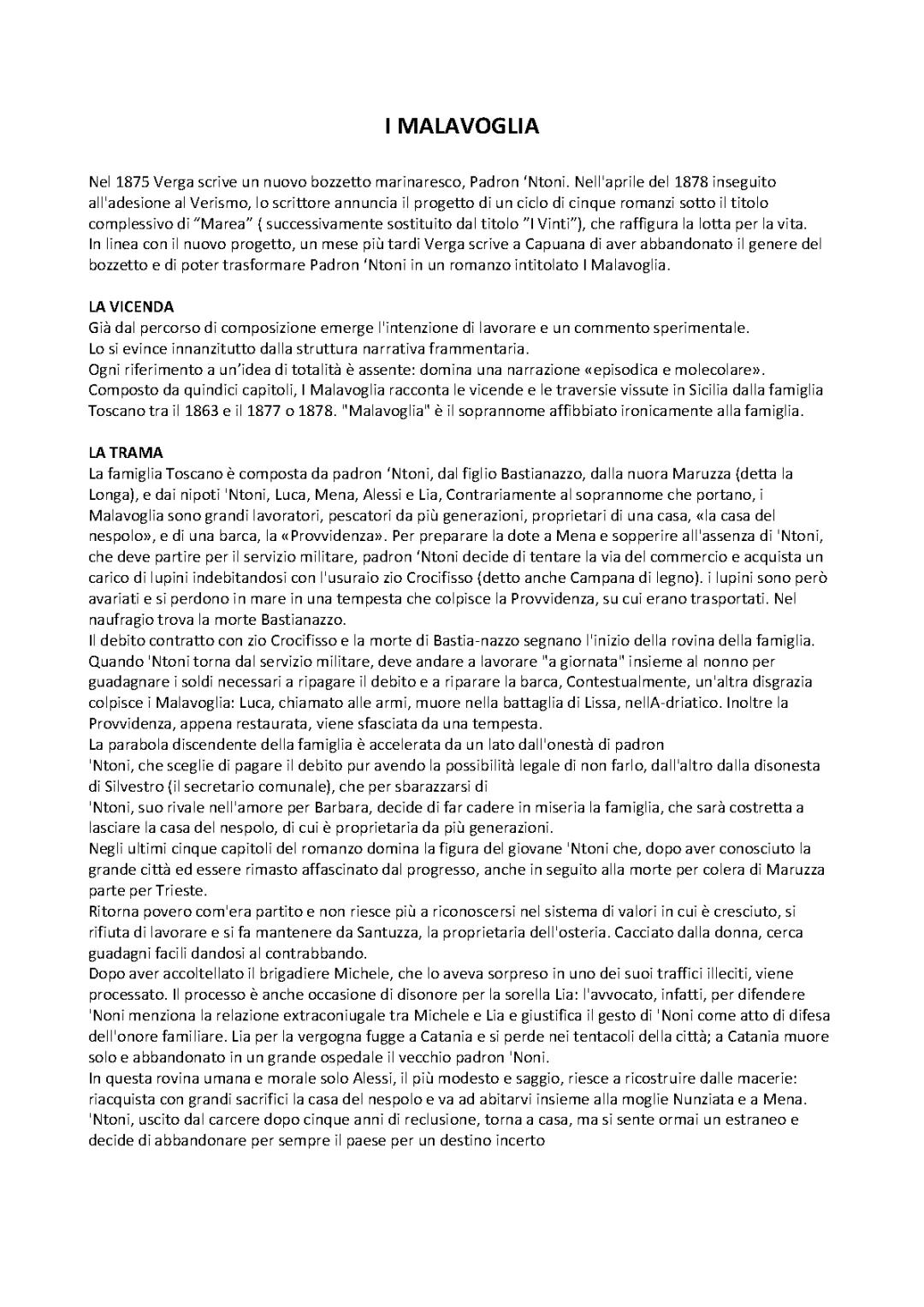 I MALAVOGLIA