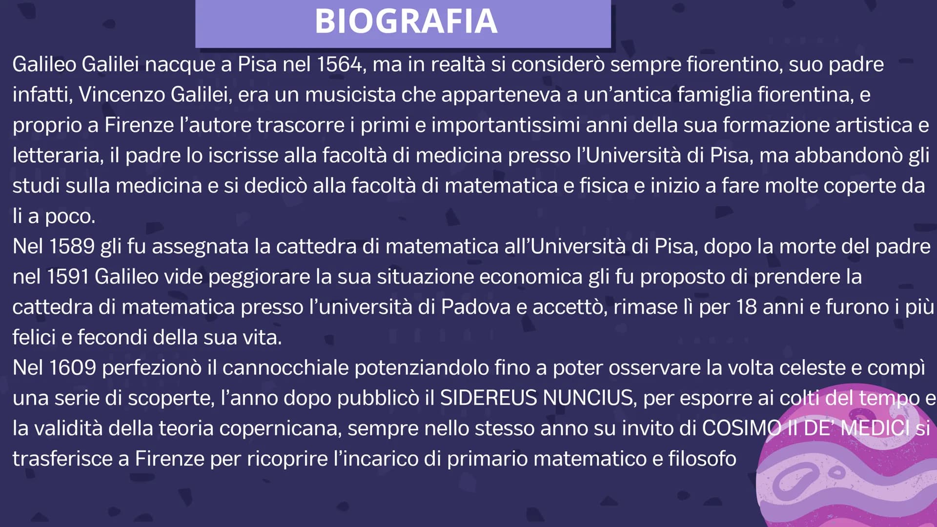 GALILEO GALILEI
FLI contesto storico
L'evento storico più significativo del 1600 è la guerra dei trent'anni,1618-1648,questo conflitto inizi