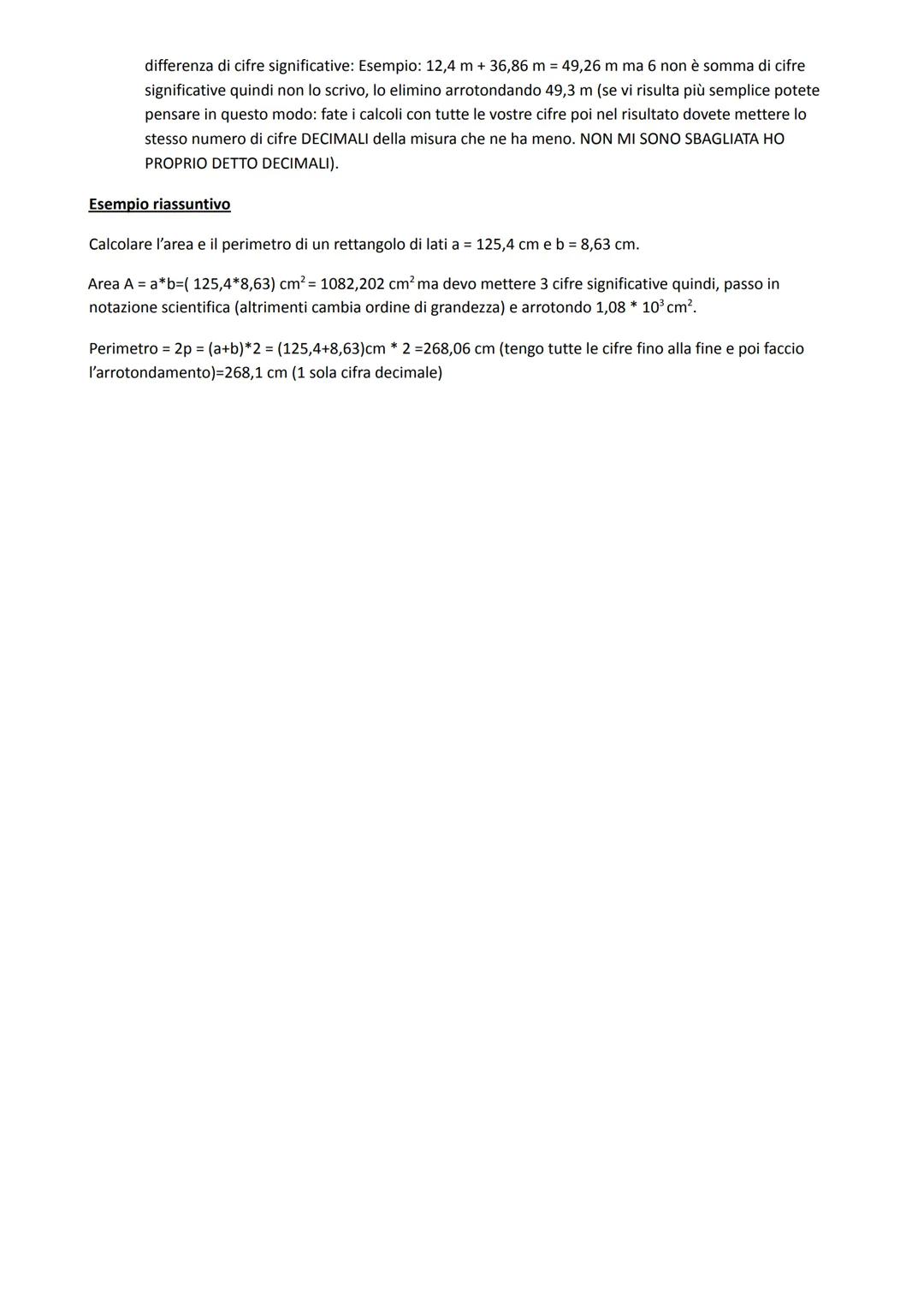All'interno di una qualsiasi misura in fisica, il valore numerico presenta due tipi di cifre: quelle certe e una
incerta (l'ultima).
CIFRE S