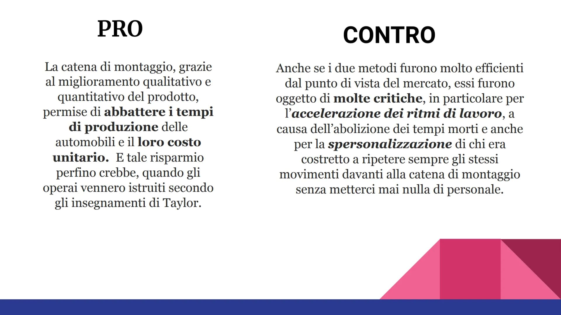 TAYLORISMO E
FORDISMO
Elaborato di Martina Torlai 3B SIA Barozzi TAYLORISMO
L'ingegnere Frederick W. Taylor pubblicò nel 1911 "The principle