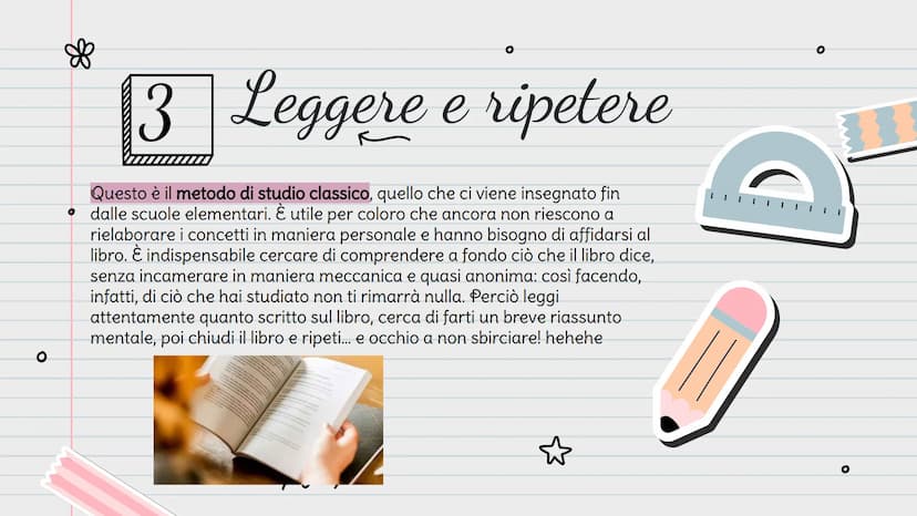
<h2 id="cometrovareilpropriometododistudio">Come trovare il proprio metodo di studio</h2>
<p>Il metodo di studio è quella tecnica che perme