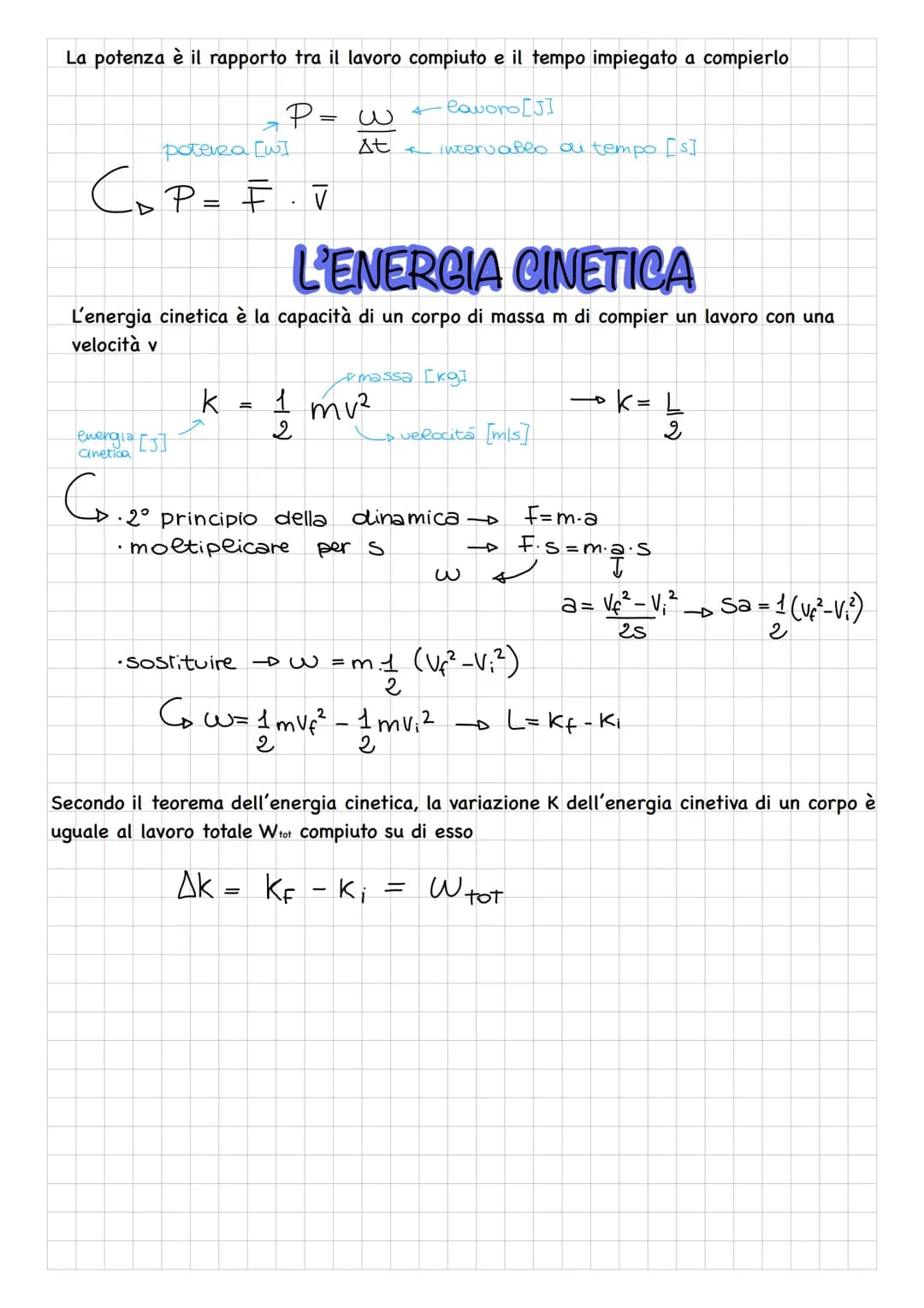 Il lavoro è il prodotto scalare tra la forza e lo spostamento
G
loworo forza [N]
F
Spostamento [m]
W = F·AS = F·AS· cos a
w =
=F.5 = mas =
S