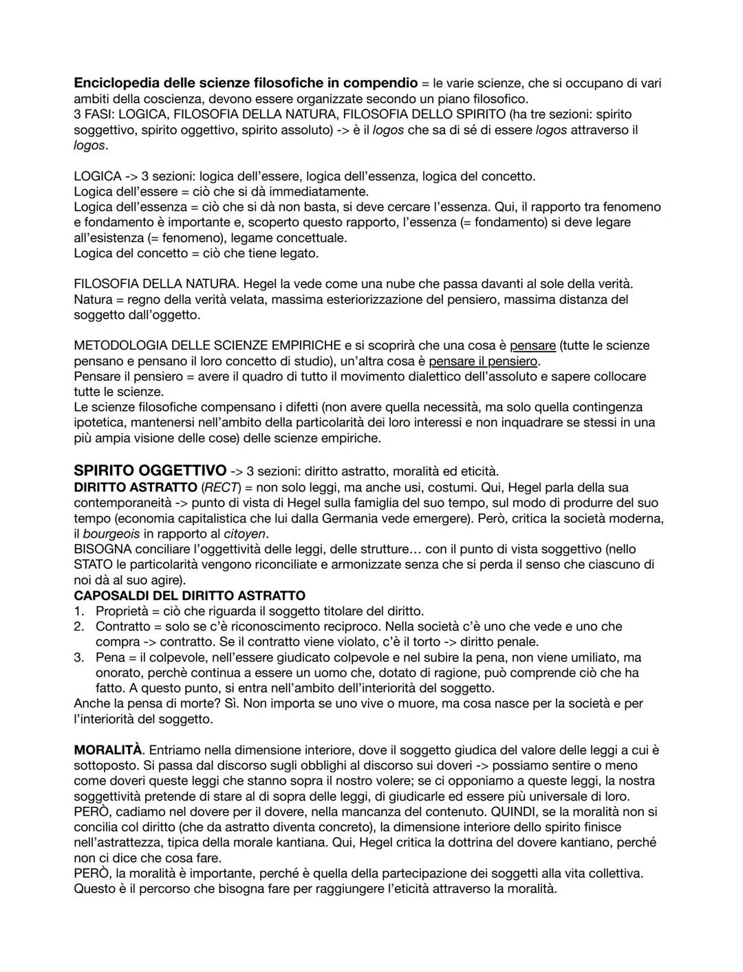 Enciclopedia delle scienze filosofiche in compendio = le varie scienze, che si occupano di vari
ambiti della coscienza, devono essere organi