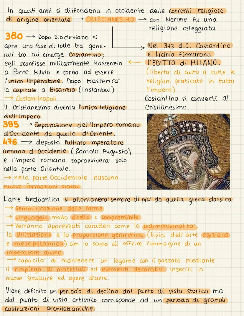 
<p>L'epoca tardoantica, che va dal 235 al 476 d.C., è caratterizzata dalla fase della caduta dell'Impero romano d'Occidente. Questo periodo