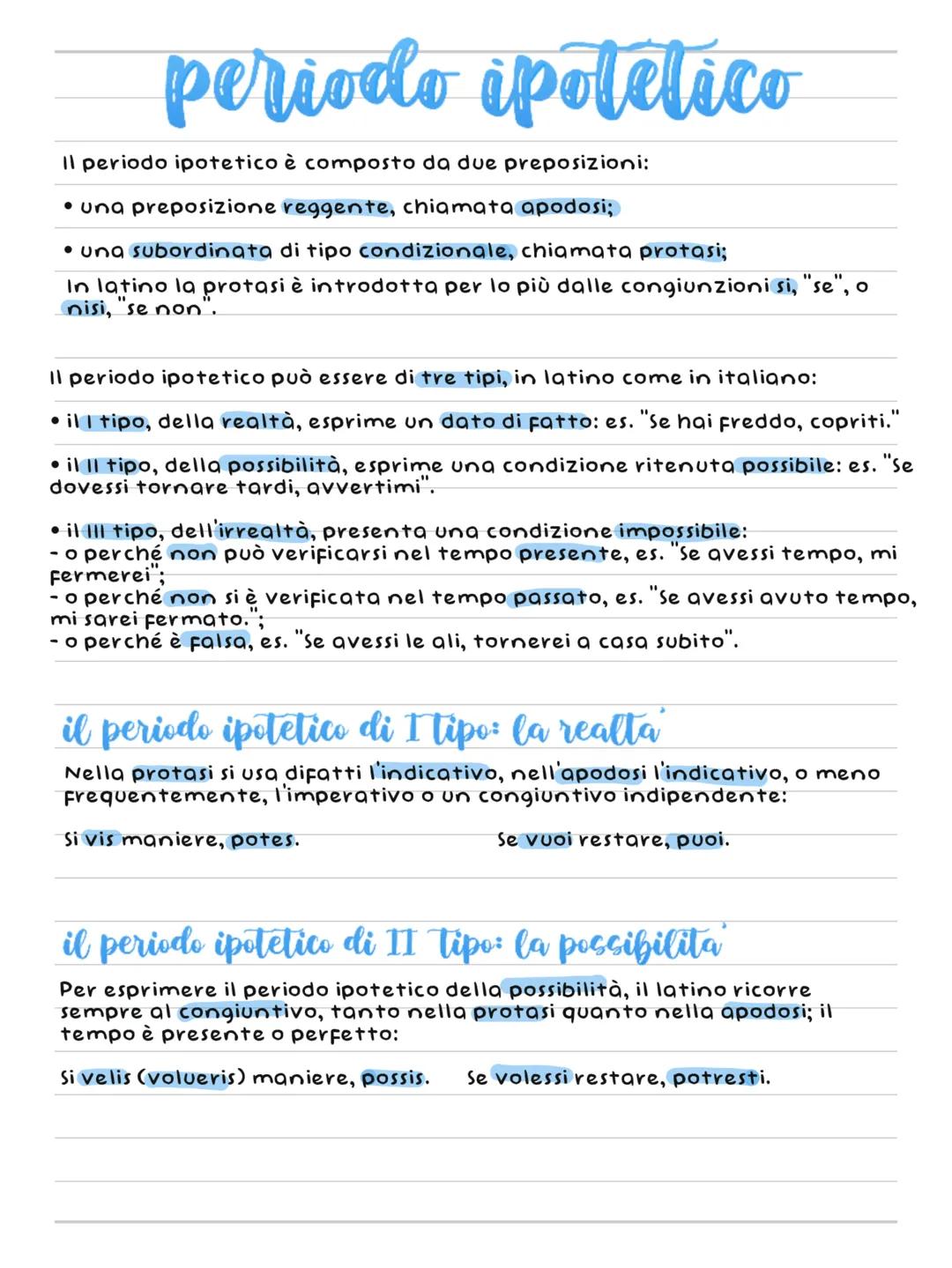 periodo ipotetico
Il periodo ipotetico è composto da due preposizioni:
• una preposizione reggente, chiamata apodosi;
• una subordinata di t