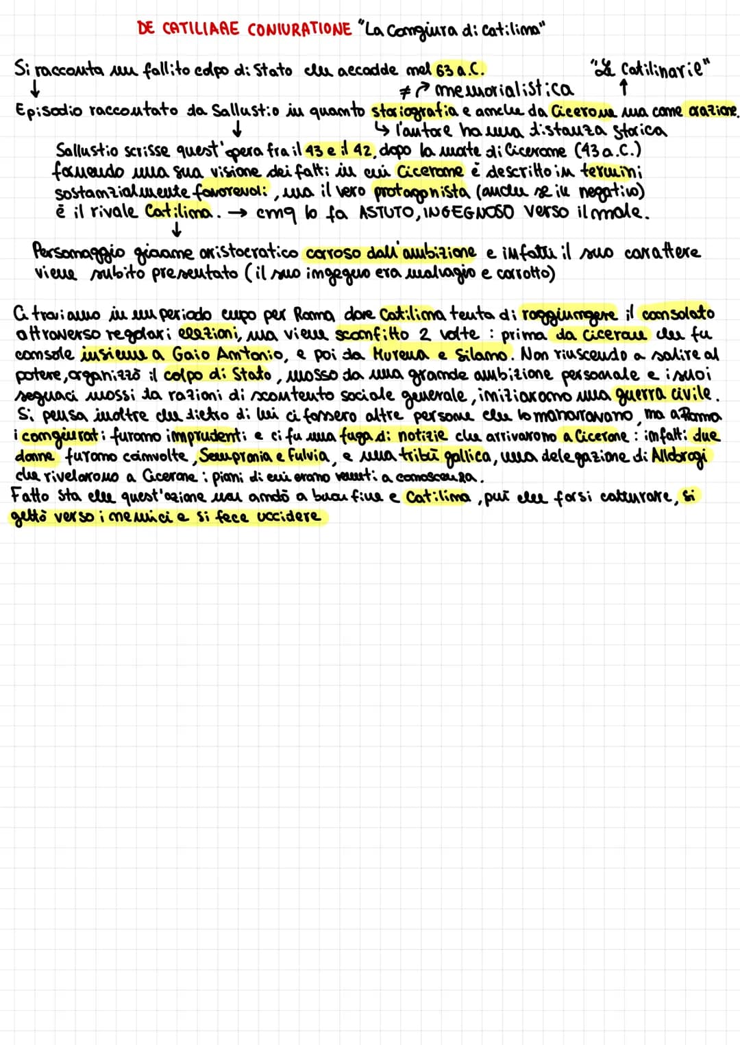 86 a.C. -ANITERNO (Sabina) - famiglia aristocratica
• Si trasferisce a Roma e si dedica com passione e impeguo alla POLITICA.
Sentra nei POP