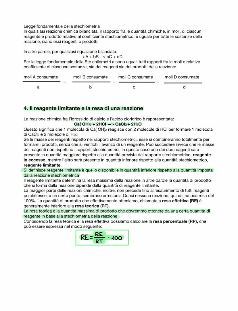 1 Equazioni di reazione e bilanciamento V
Per rappresentare una relazione chimica scriviamo un'equazione chimica, costituita da formule e
si