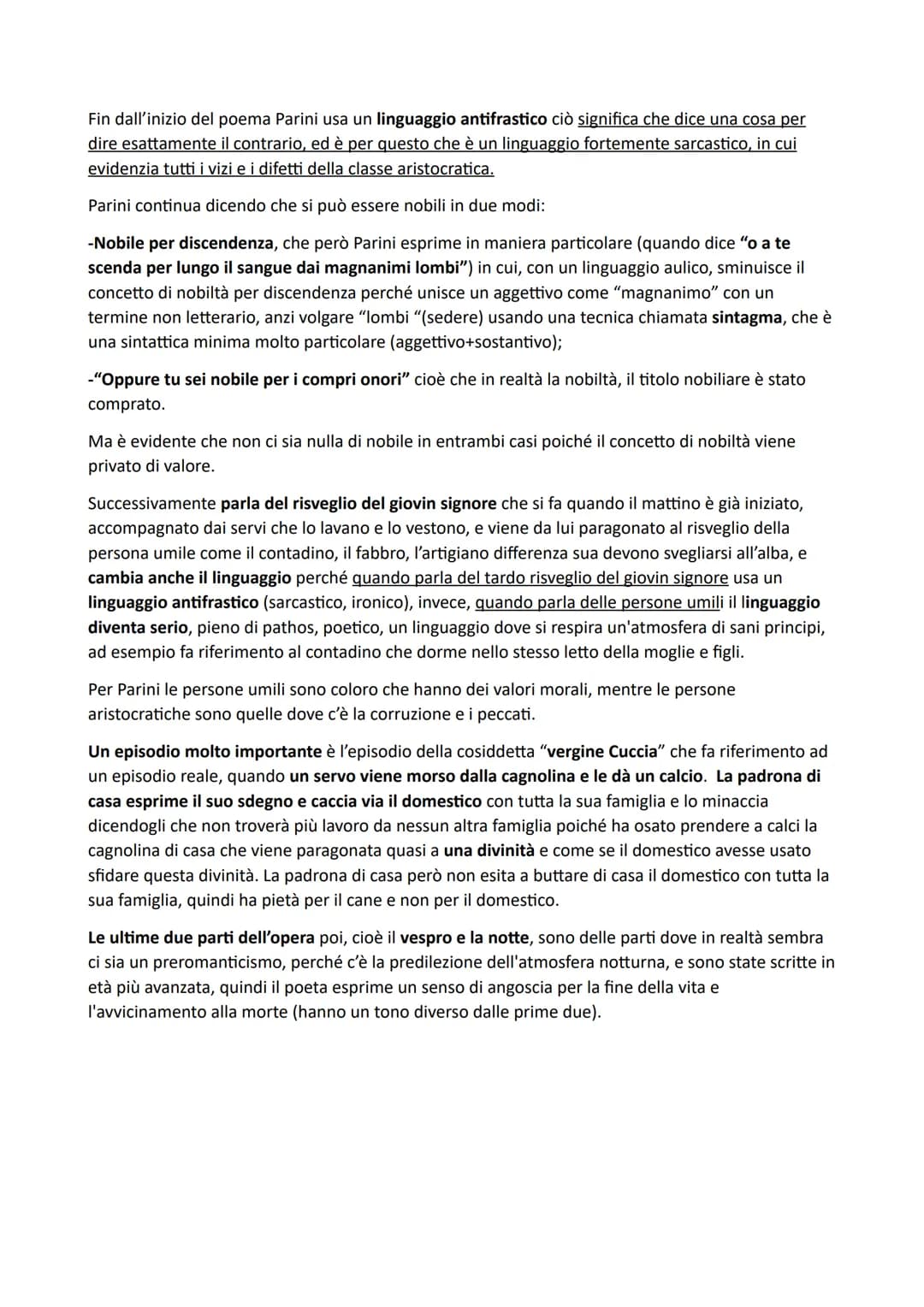 PARINI
Parini è un autore del neoclassicismo ed esprime nelle sue poesie le caratteristiche e i valori
dell'illuminismo in Italia, in partic