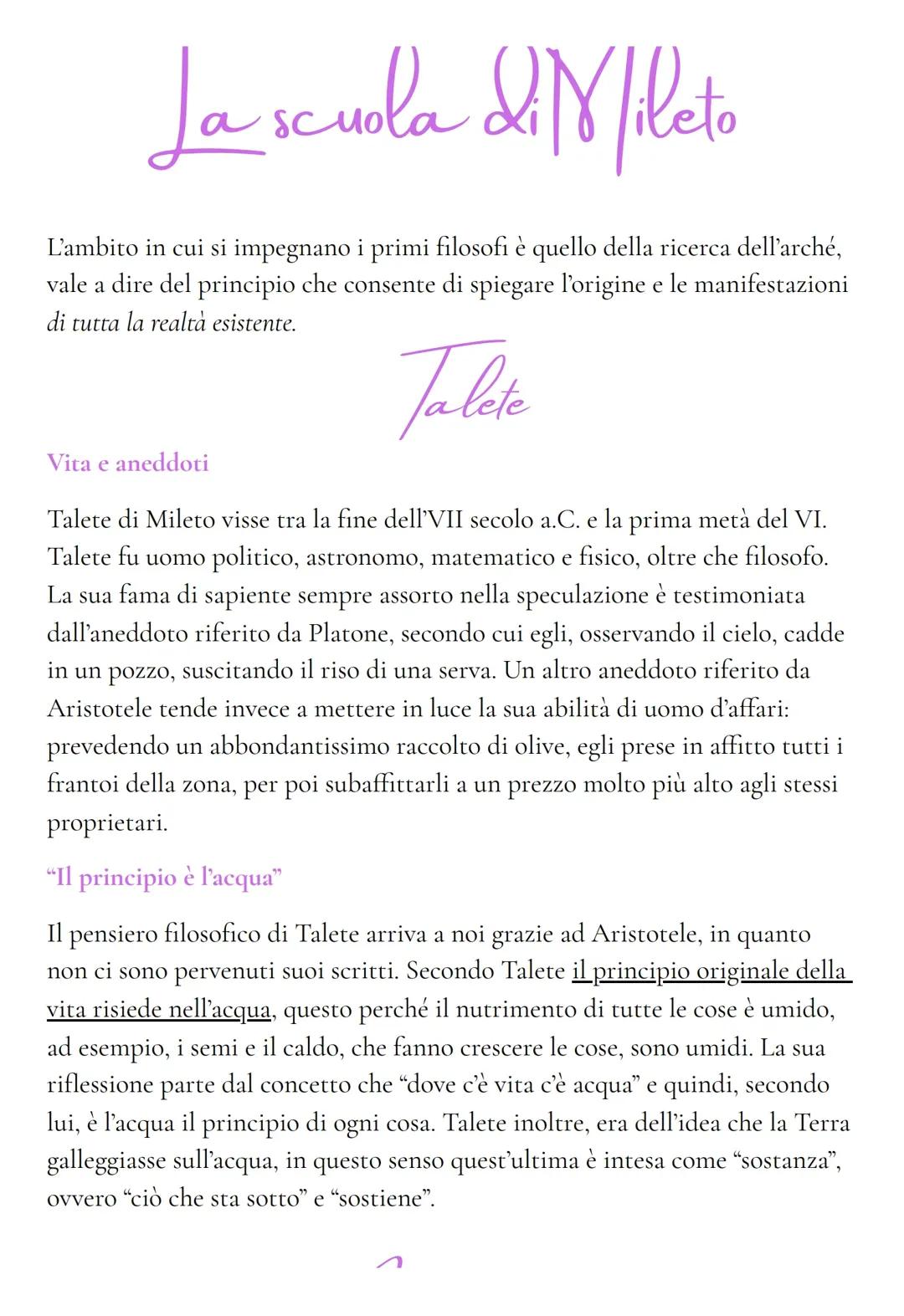 La scuola di mileto