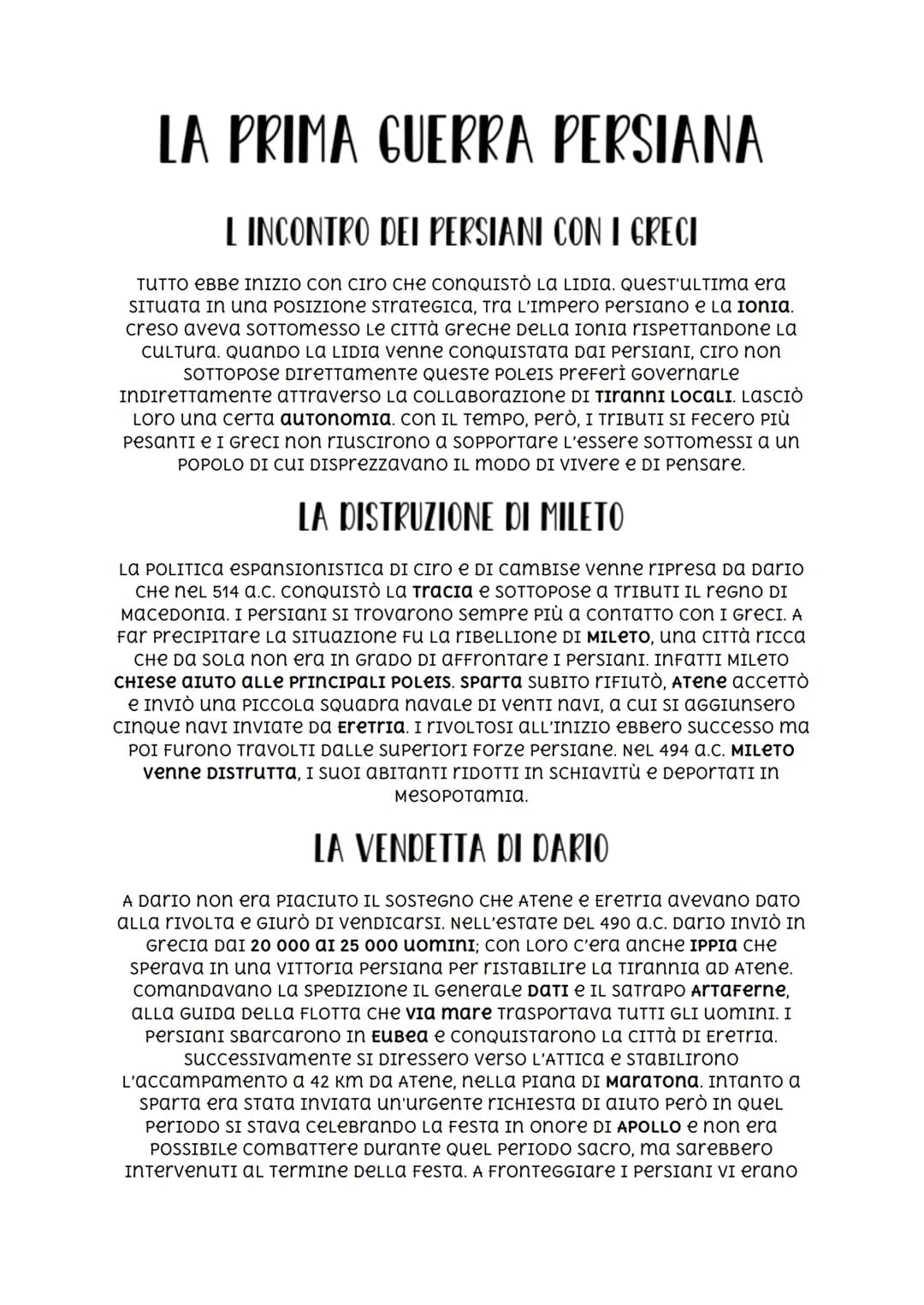 LA PRIMA GUERRA PERSIANA
L INCONTRO DEI PERSIANI CON I GRECI
TUTTO еBBе INIZIO CON CIÃO CHE CONQUISTÒ LA LIDIA. QUEST'ULTIMA era
SITUATA In 