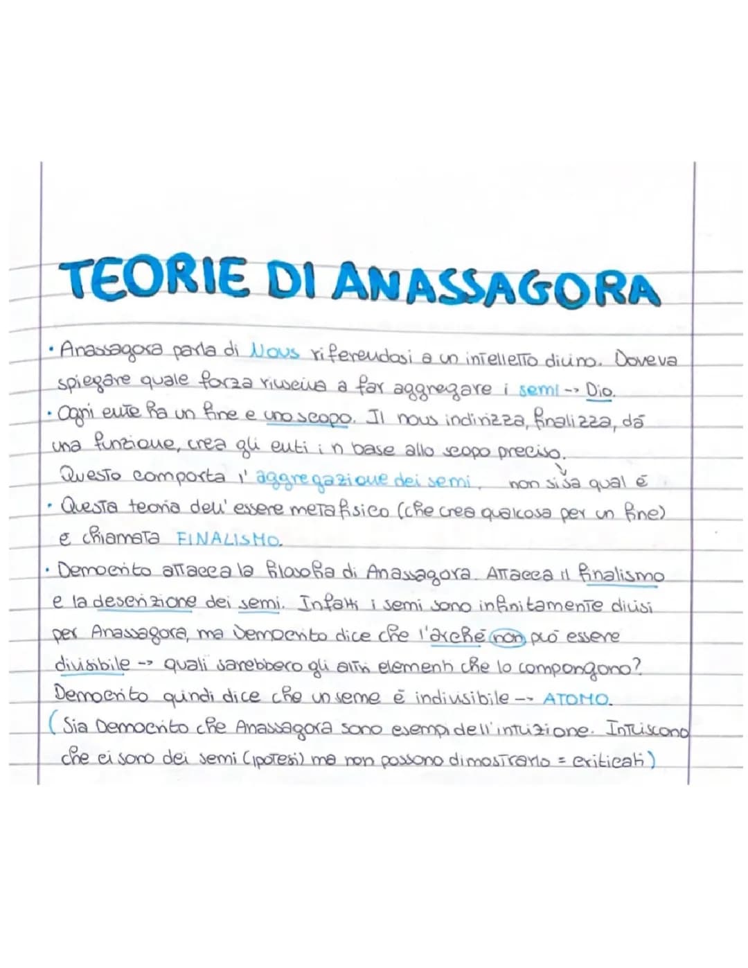 teorie di Anassagora