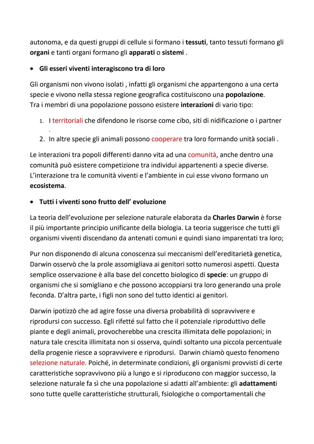 Capitolo 1 biologia
LA BIOLOGIA STUDIA I VIVENTI
La Biologia la scienza che studia gli esseri viventi, che si distinguono dalla materia
inan