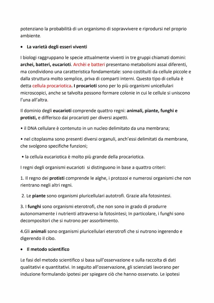 Capitolo 1 biologia
LA BIOLOGIA STUDIA I VIVENTI
La Biologia la scienza che studia gli esseri viventi, che si distinguono dalla materia
inan