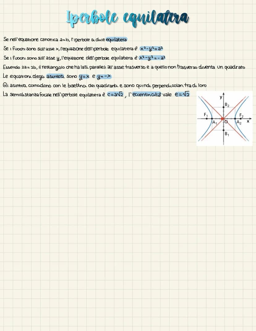 Iperbole e sua equazione
IPERBOLE COME LUOGO GEOMETRICO
Assegnati nel piano due punti, F1 e F₂, si chiama iperbole il luogo geometrico
del p