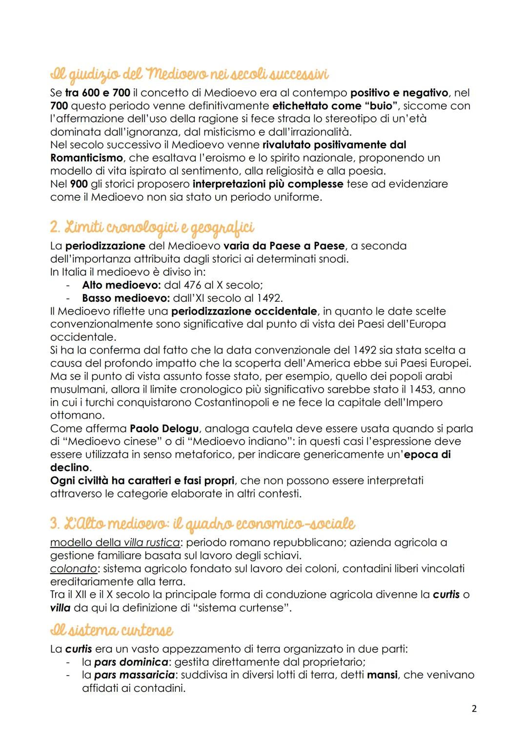 il Medioevo
1. "Problema storico"
Il termine Medioevo è comunemente usato per indicare il periodo intermedio tra
l'età antica e quella moder