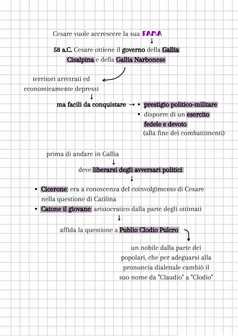 
<p>Negli anni in cui a Roma dominavano Pompeo e Crasso si affaccia una nuova figura, Gaio Giulio Cesare, appartenente alla "gens Iulia" e d