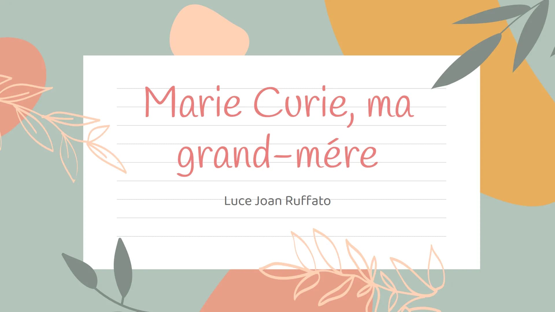 Marie Curie, ma
grand-mére
Luce Joan Ruffato
DONLOD Résumé du livre
Ce livre parle d'une femme polonaise qui est très importante pour son en