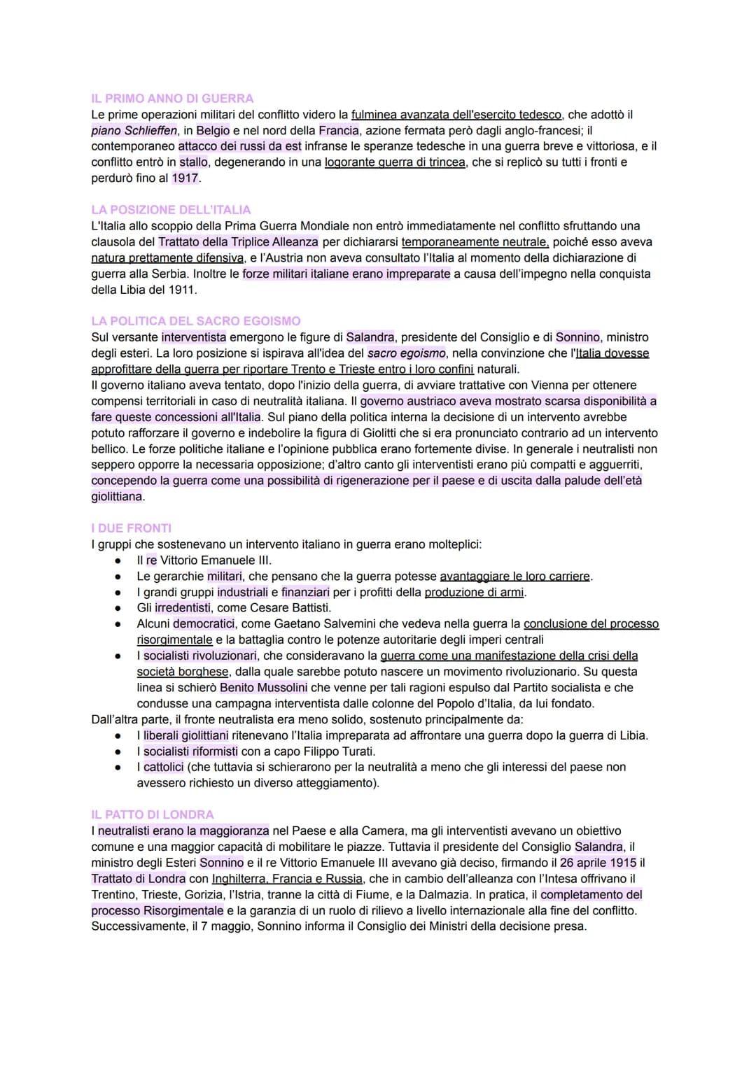 UN CONFLITTO PER L'EGEMONIA
Secondo lo storico inglese Hobsbawn il Novecento inizia con la prima guerra mondiale, considerando i
primi 14 an