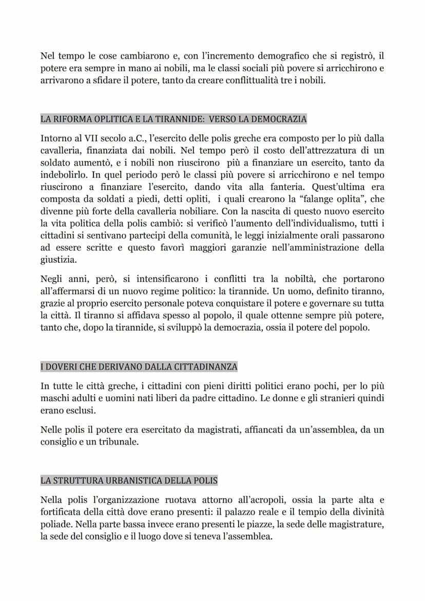 "La nuova forma politica della polis"
RIASSUNTI
UN MONDO DI CITTA'
Intorno alle coste del mar Egeo, nacquero molte polis, ossia città-stato
