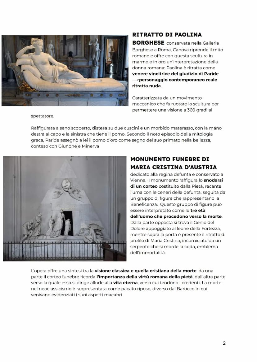 NEOCLASSICISMO
stile dominante diffuso in Francia e Italia nella seconda metà del 1700 (convide idealismo e spirito
dell'illuminismo) che ha