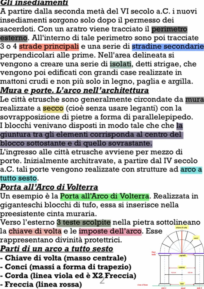 Gli Etruschi
La civiltà delle necropoli
Presso gli Etruschi qualsiasi espressione artististica è
collegata alla religione e l'arte non è con