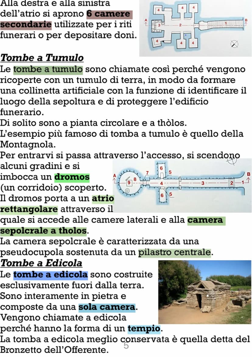 Gli Etruschi
La civiltà delle necropoli
Presso gli Etruschi qualsiasi espressione artististica è
collegata alla religione e l'arte non è con