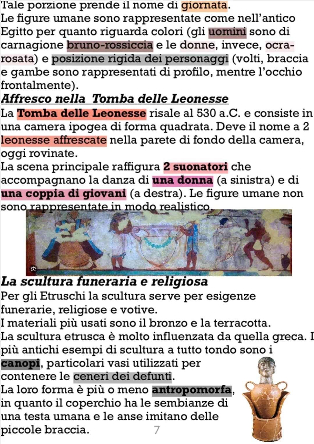 Gli Etruschi
La civiltà delle necropoli
Presso gli Etruschi qualsiasi espressione artististica è
collegata alla religione e l'arte non è con