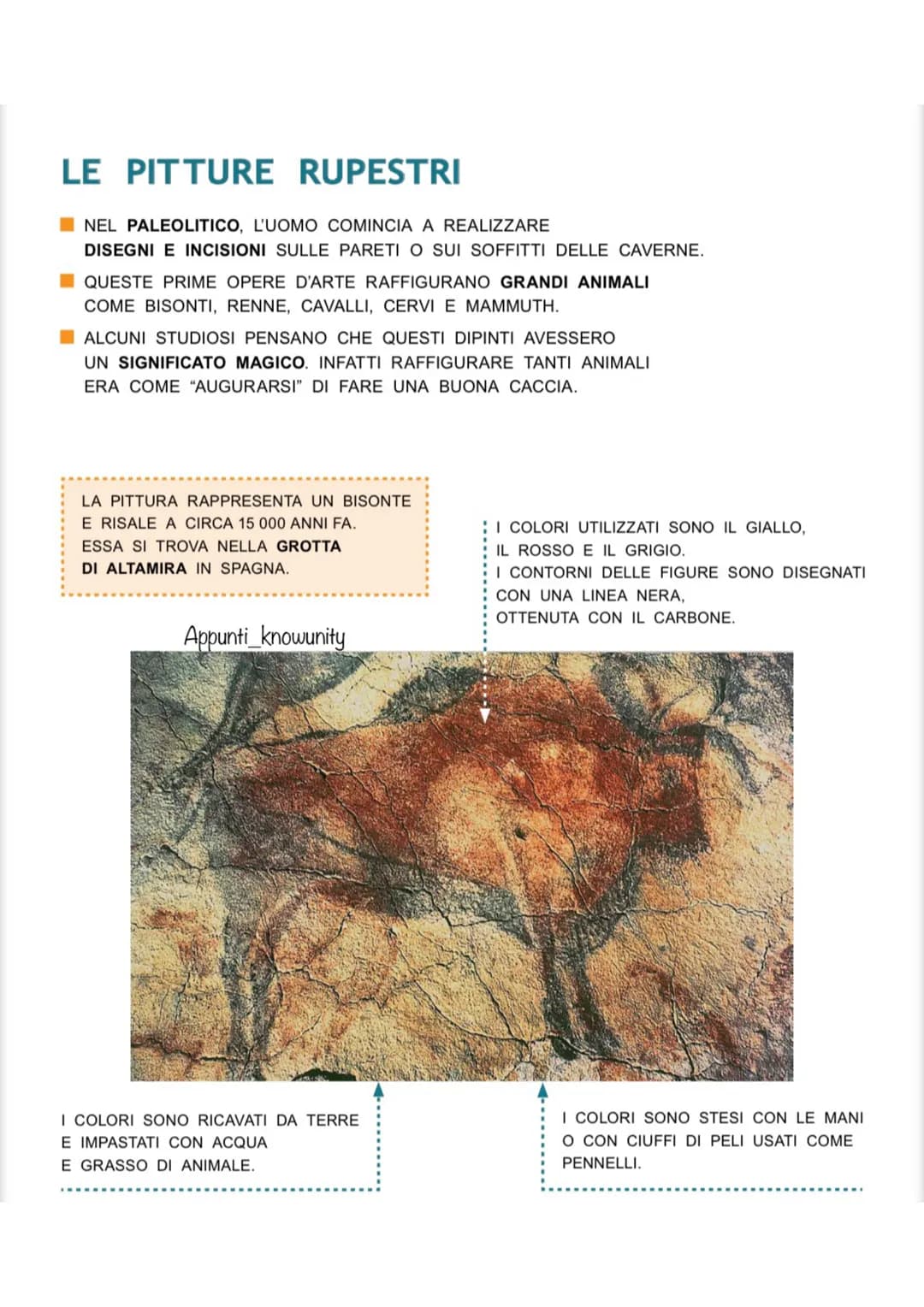 IN EUROPA
PITTURA
DOVE
PITTURE SULLE PARETI
DELLE CAVERNE
RITI MAGICI PER SPERARE
IN UNA BUONA CACCIA
MENHIR
Appunti_knowunity
L'ARTE NELLA
