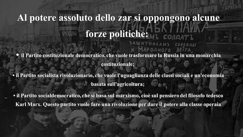 La rivoluzione Russa e lo
Stalinismo LANTIDE
TUBERMINE DREGULE C
145 3.
LA UPELERS
Nel 1914
L
L'Impero russo è
uno degli Stati più arretrati