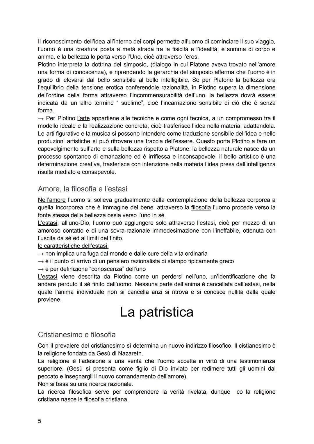 Il neoplatonismo e Plotino
Il neoplatonismo è l'ultima manifestazione del platonismo nel mondo antico. Elementi
pitagorici, aristotelici e s