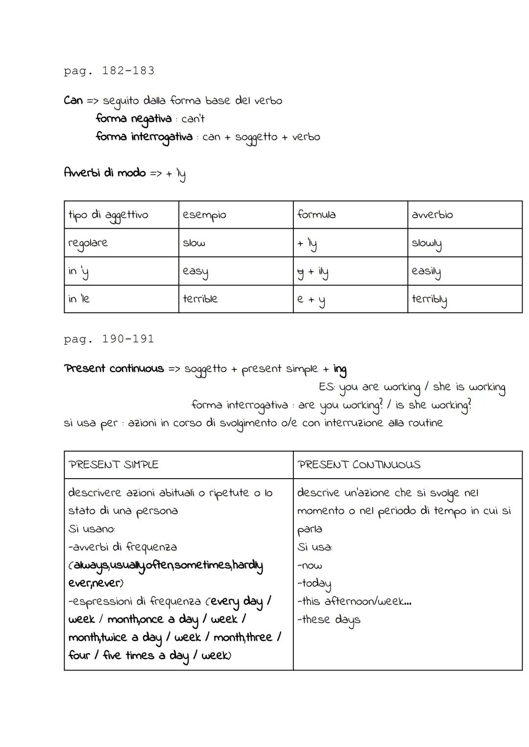 INGLESE-RIPASSO VERIFICA
pag. 166-167
There is => c'è
There are => ci sono
Some > frasi affermative
Any:
=> frasi negative e interrogative
I