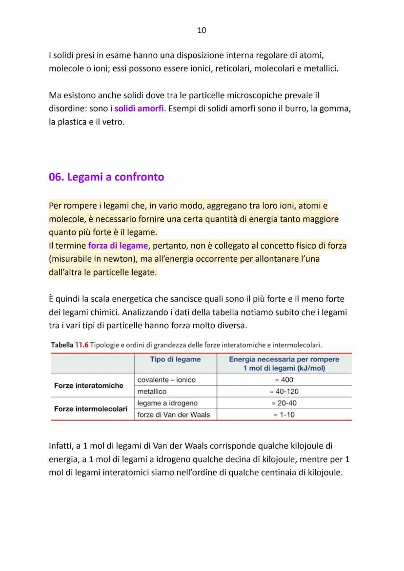 I legami intermolecolari
Argomenti:
→ Le forze intermolecolari
→ Solidi covalenti molecolari
→ Legami a confronto
→ Le proprietà intensive d