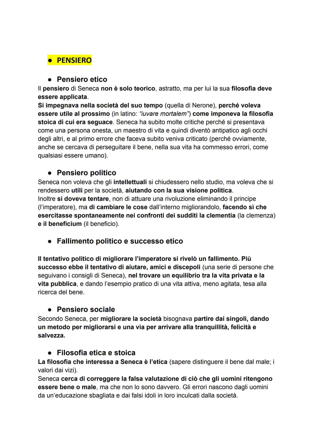 SENECA
• VITA
Seneca non era romano, ma spagnolo infatti nacque a Cordova nel 4 a.C. da una
ricca famiglia provinciale.
Arriva a Roma in seg