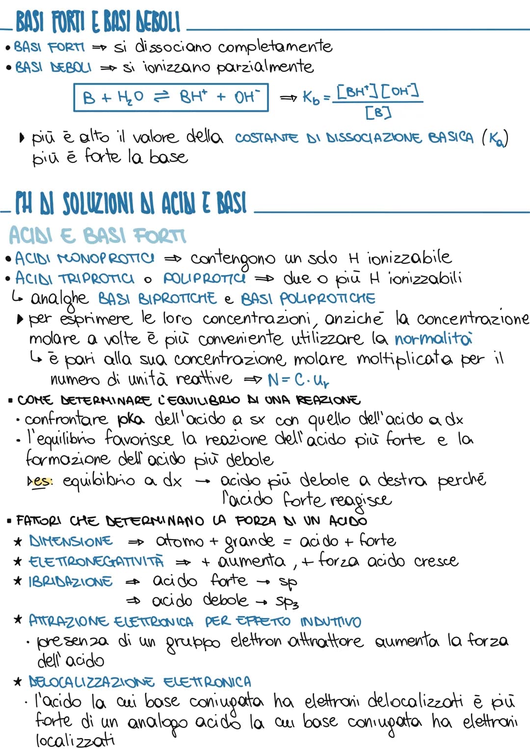 acidi e basi
TEORIA NARRHENIUS
ELETTROLITI → sostanze che, sciolte in H₂O, conducono corrente
elettrica
sostanze che in soluzione acquosa si