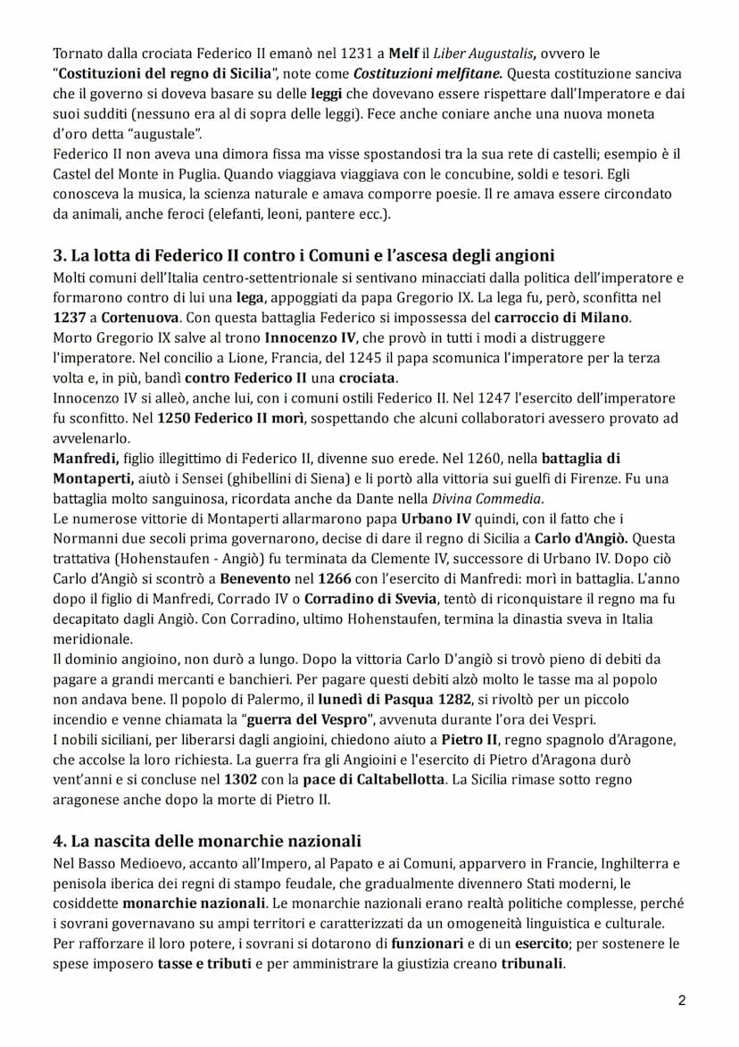 PAPATO, IMPERO E MONARCHIE NAZIONALI
1. Scontro tra Papato e Impero
Lo scontro tra Papato e Impero nacque dalla questione dell'investitura d